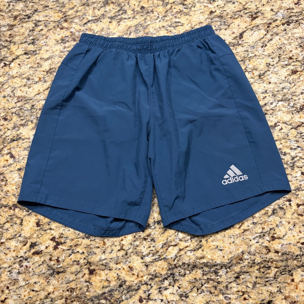 Adidas Mens Climalite Running Shorts Teal Blue 7 Inch Inseam Small S Workout ws
